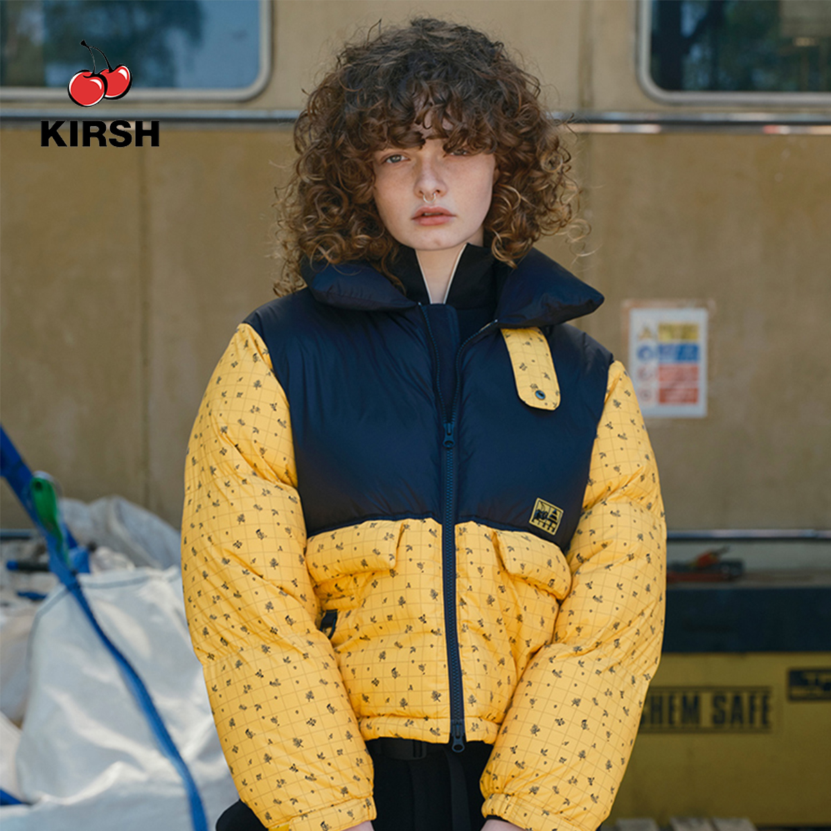 [KIRSH] COLORING GRID PATTERN CROP DOWN JUMPER | 23AW WINTER ราคา 4,319 บาท*ส่งฟรี