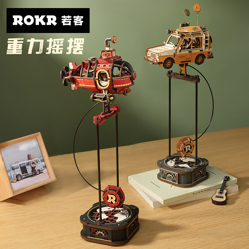 Robotime ROKR DIY Pendulum Balance Jigsaws Toy 3D Wooden Puzzle Budding Toy Kid Boys Girls Gifts ราคา 591 บาท*ส่งฟรี