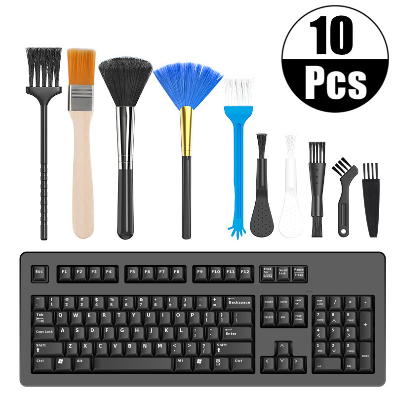 10 trong 1 làm sạch đa năng bàn chải cho PC laptop máy tính Bàn phím camera điện thoại di động bàn chải Bộ vệ sinh thiết bị khử bụi
