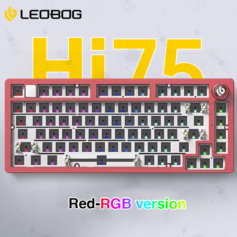 Leobog Hi75 81 Phím Tùy Chỉnh Hot Swappable Bàn Phím Kit đèn nền RGB Bàn phím có dây Hỗ Trợ Bàn Phím