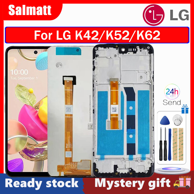 Salmatt màn hình ips lcd ban đầu cho lg k42/k52/k62 màn hình lcd màn hình cảm ứng thay thế lắp ráp số hóa màn hình với khung cho lg k42 lmk420 k52 lmk520 k62 lmk525