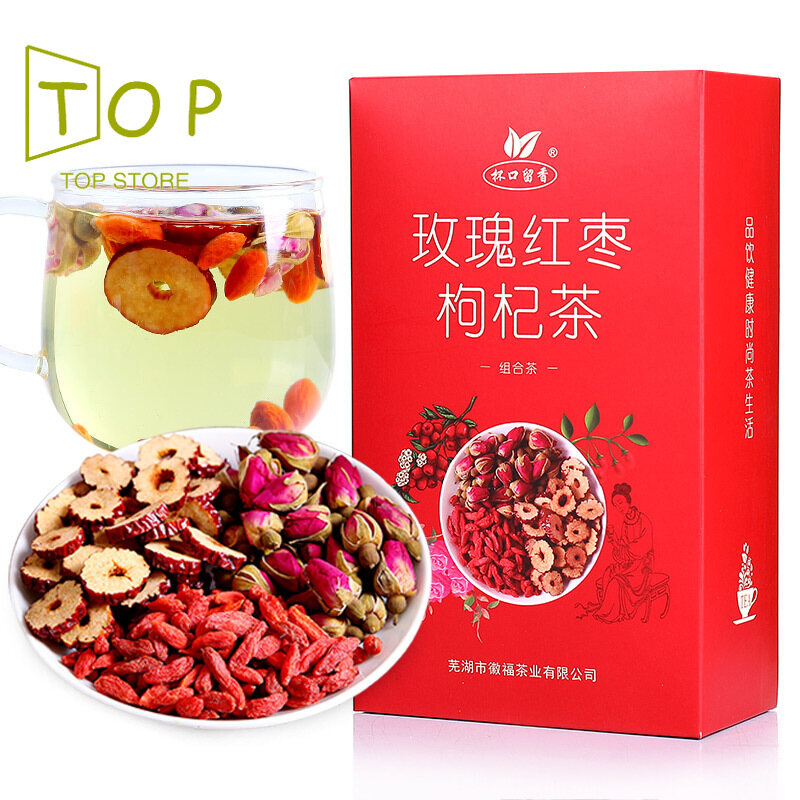 Gambar [High quality, fast delivery] Rose red date wolfberry tea combination scented tea 180g