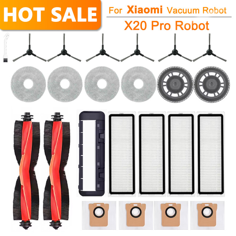 Accessori Aspirapolvere Xiaomi Kit Ricambi Per Robot Aspirapolvere Dreame L10s Ultra / L10 Ultra - 1 Spazzola, 4 Laterali, 4 Filtri, 4 Panni Dreame L10s Ultra Gen 2