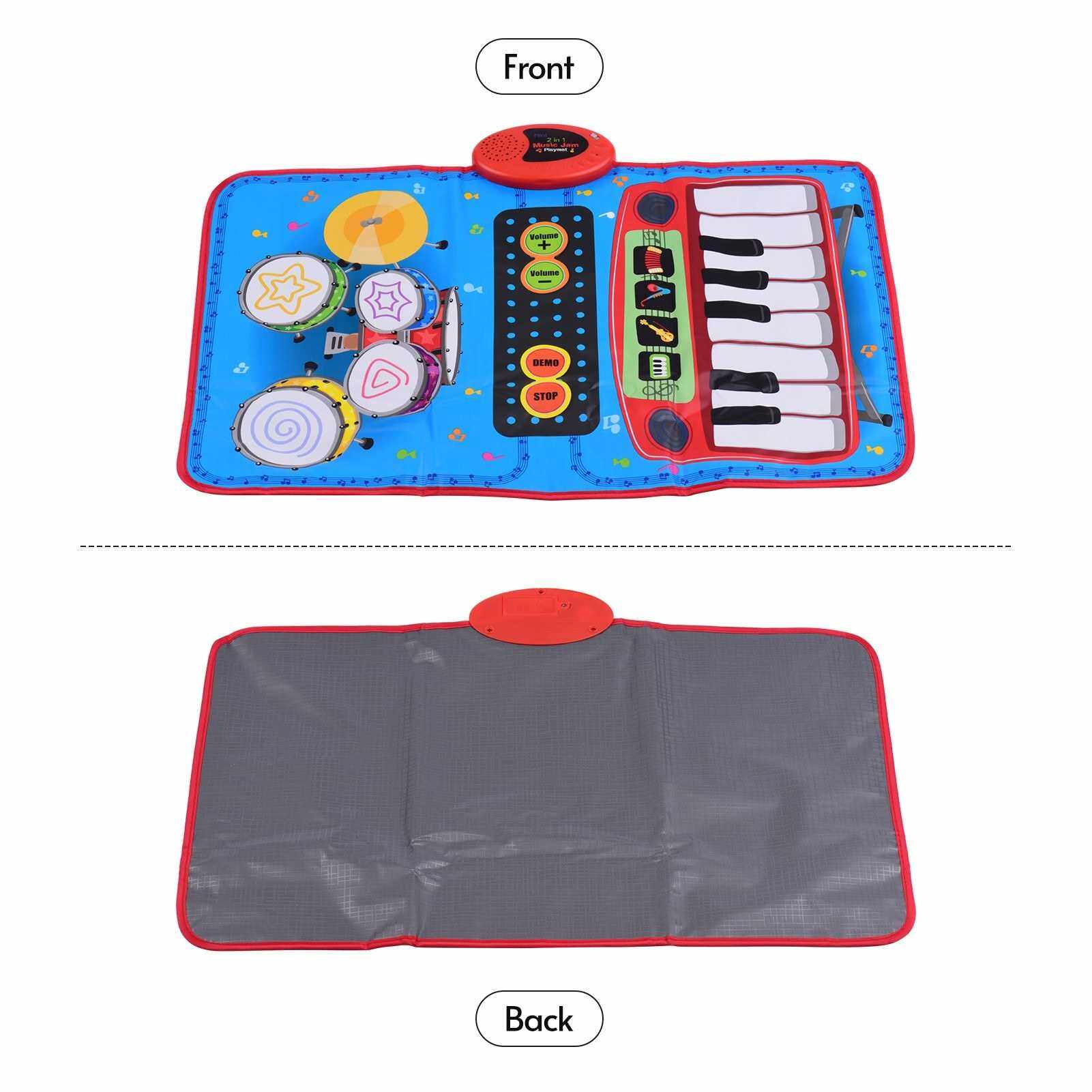 70 * 45cm Electronic Musical Mat Piano and Drum Kit 2In1 Music Play
