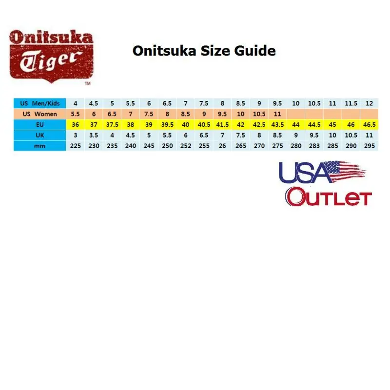 onitsuka size guide