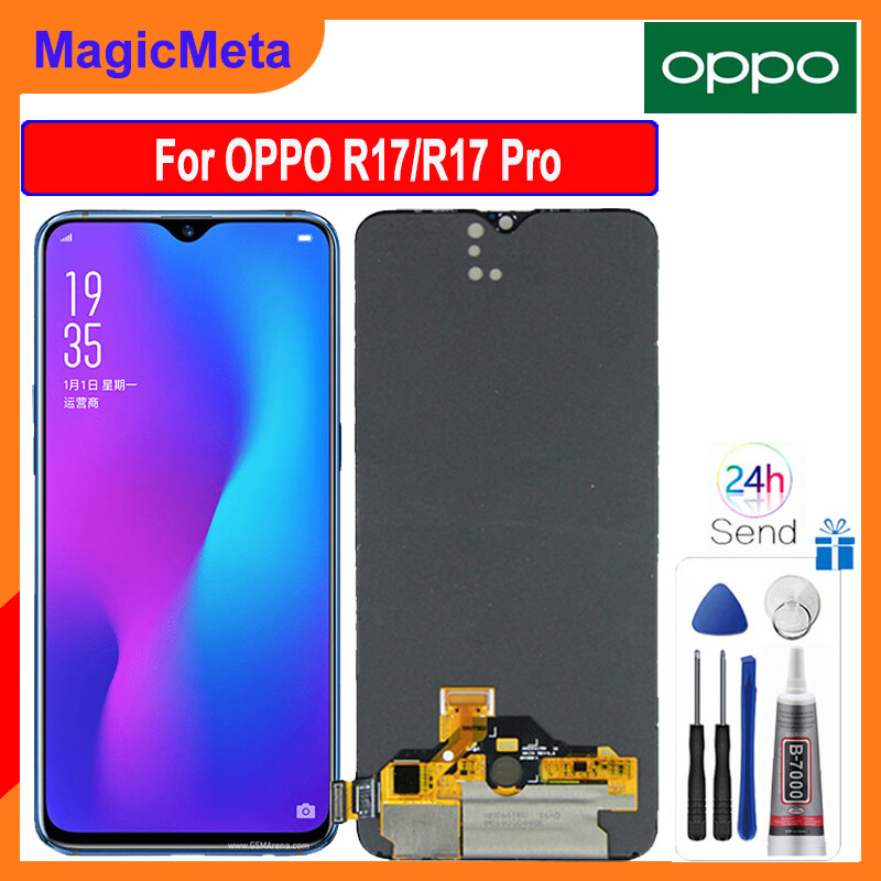Magicmeta oled kích thước nhỏ màn hình hiển thị cho oppo r17/r17 pro màn hình lcd bộ linh kiện số của màn hình cảm ứng thay thế cho oppo r17 r17 pro cph1879 pbem00 oled màn hình tft màn hình hiển thị