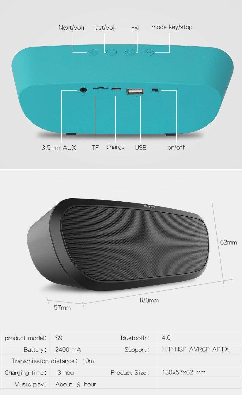 Zealot S9 Loa Bluetooth 5.0 Loa Di Động Hộp Nhạc Loa Mini Không Dây Cho