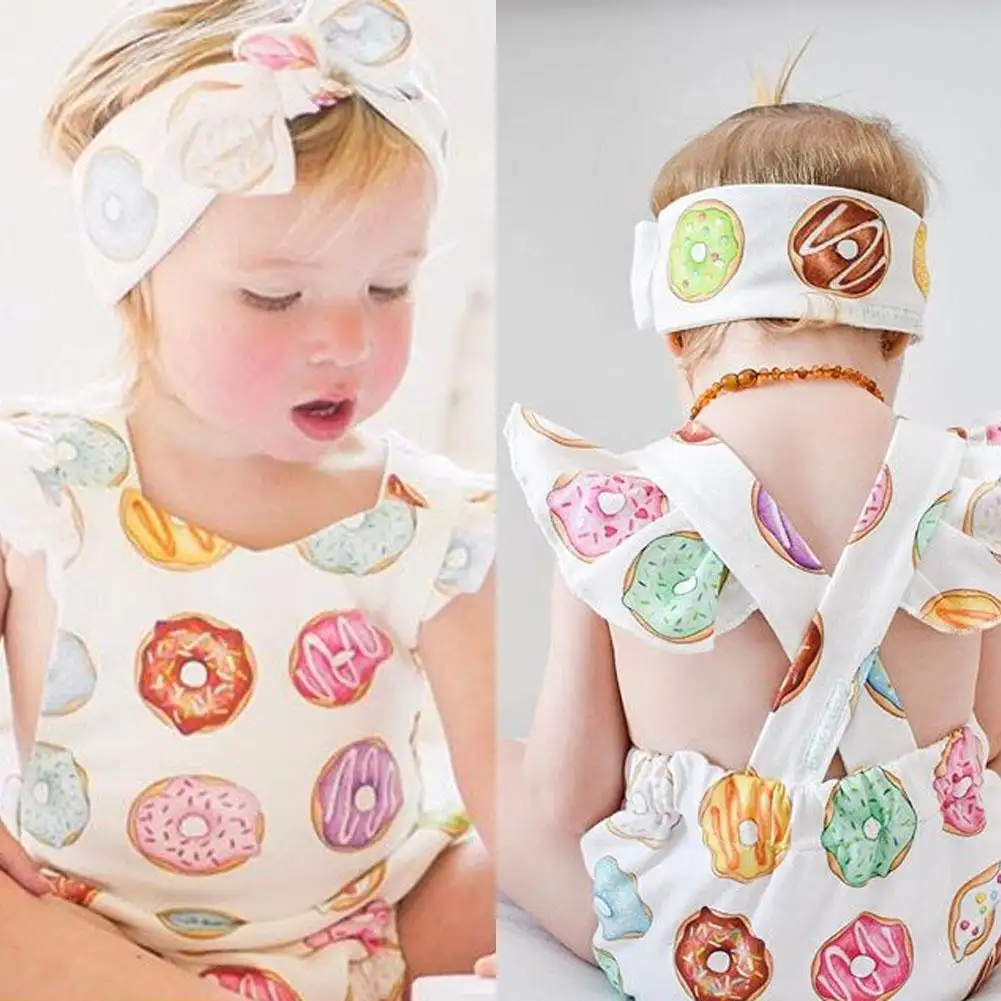 donut romper baby girl