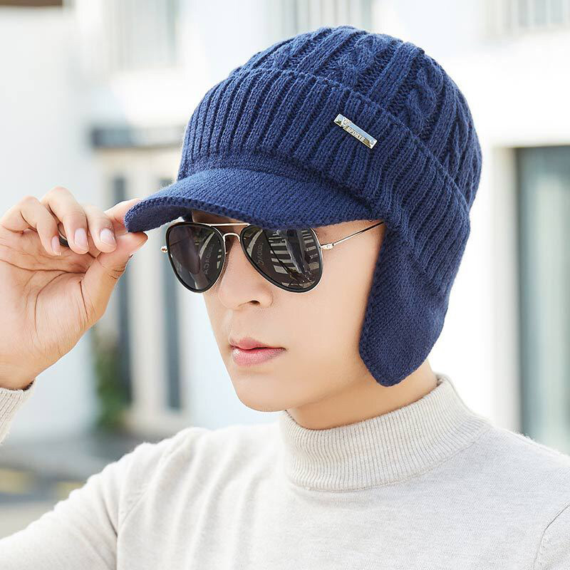 knit flap cap