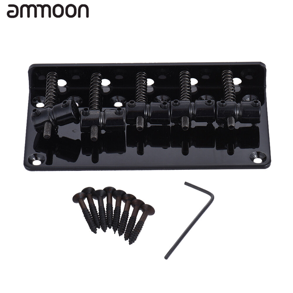 Bộ cầu 5 yên cho bộ đàn guitar bass điện 5 dây thay thế màu đen