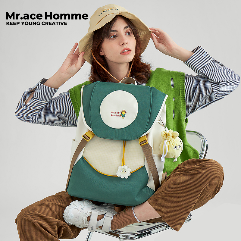Mr. ace Homme Farm Series Waterproof Travel Bag Leisure 15 inch Large-Capacity Backpack ราคา 1,490 บาท*ส่งฟรี