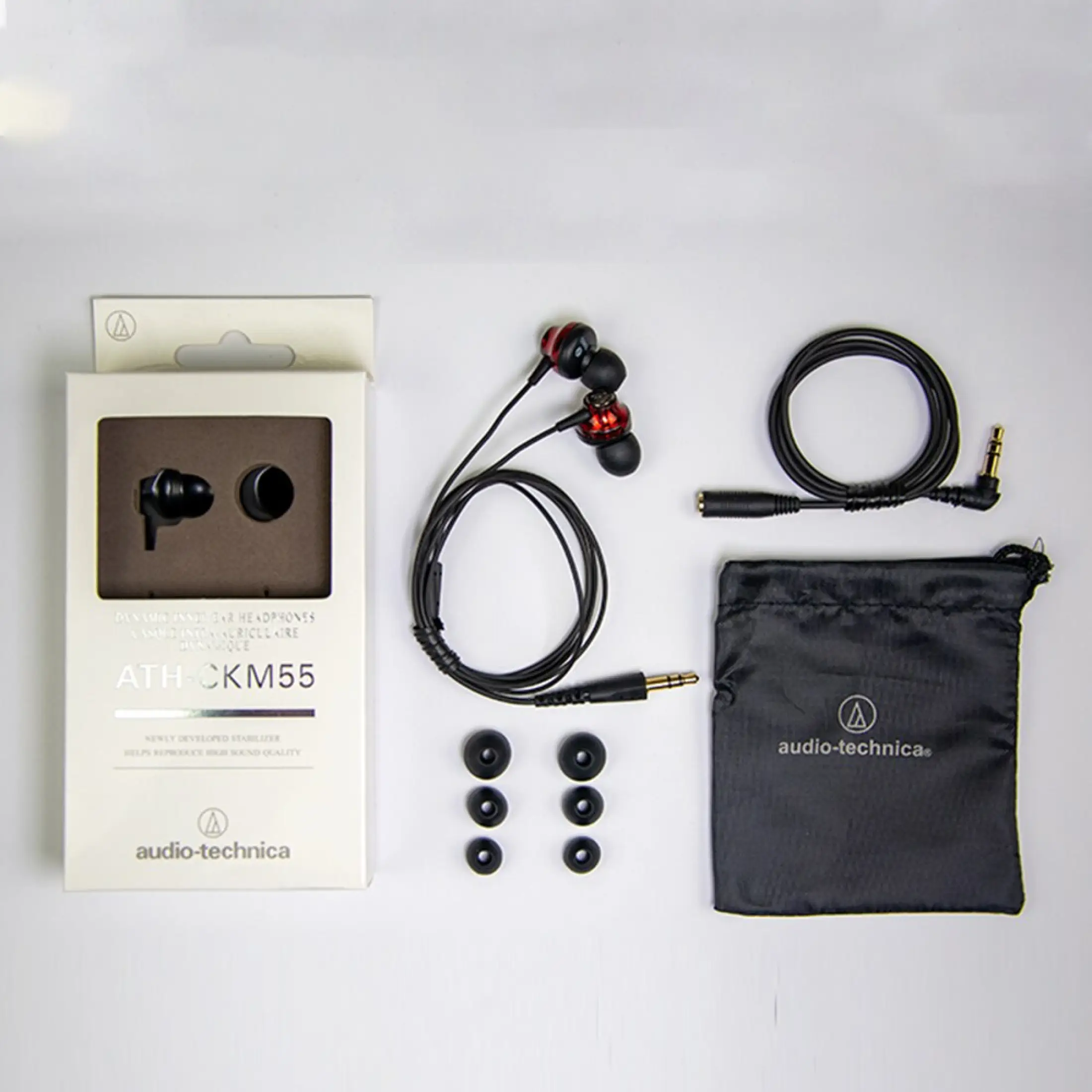 Audio Technica Ath Ckm55 3 5mm Wired Hifi Earphone In Ear Sports Stereo Hi Res Headset Hd Sound Earphone For Mobile Music Game Lazada Ph