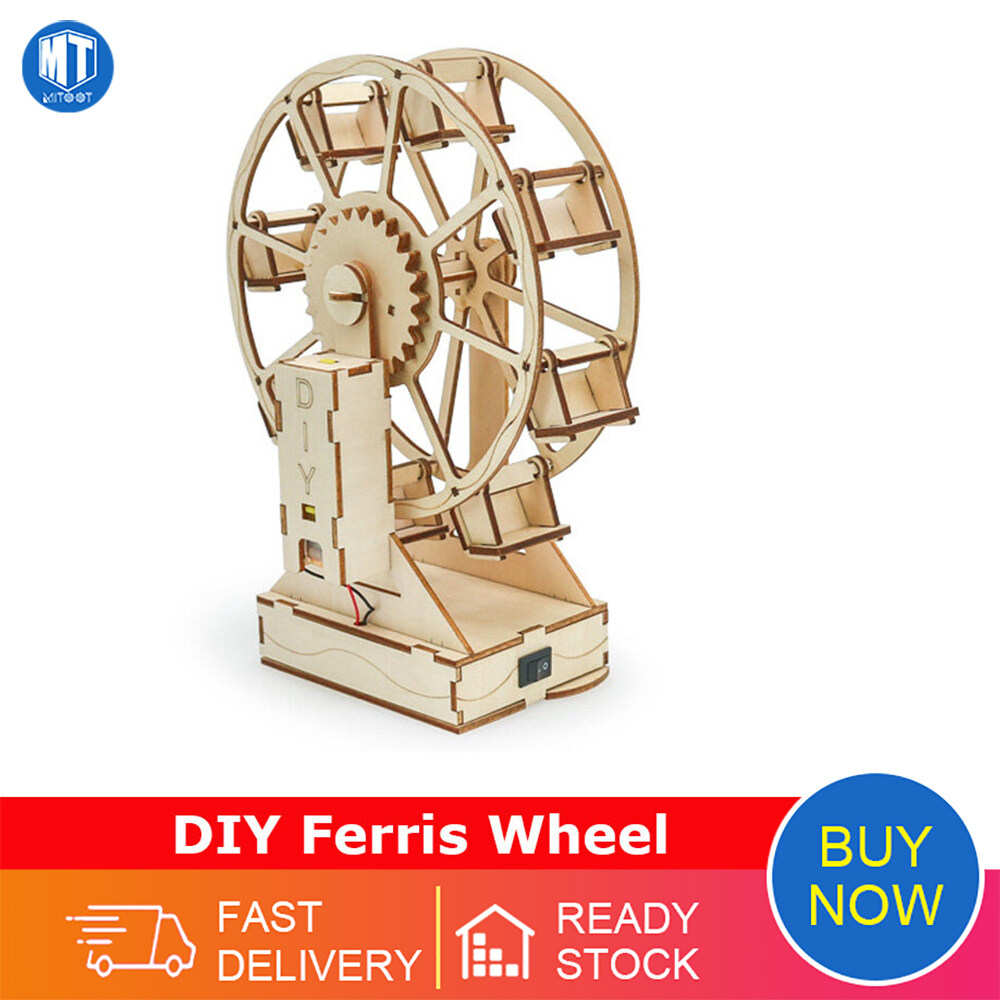 Creative Electric Ferris Wheel DIY Science Set Wooden Puzzle Craft