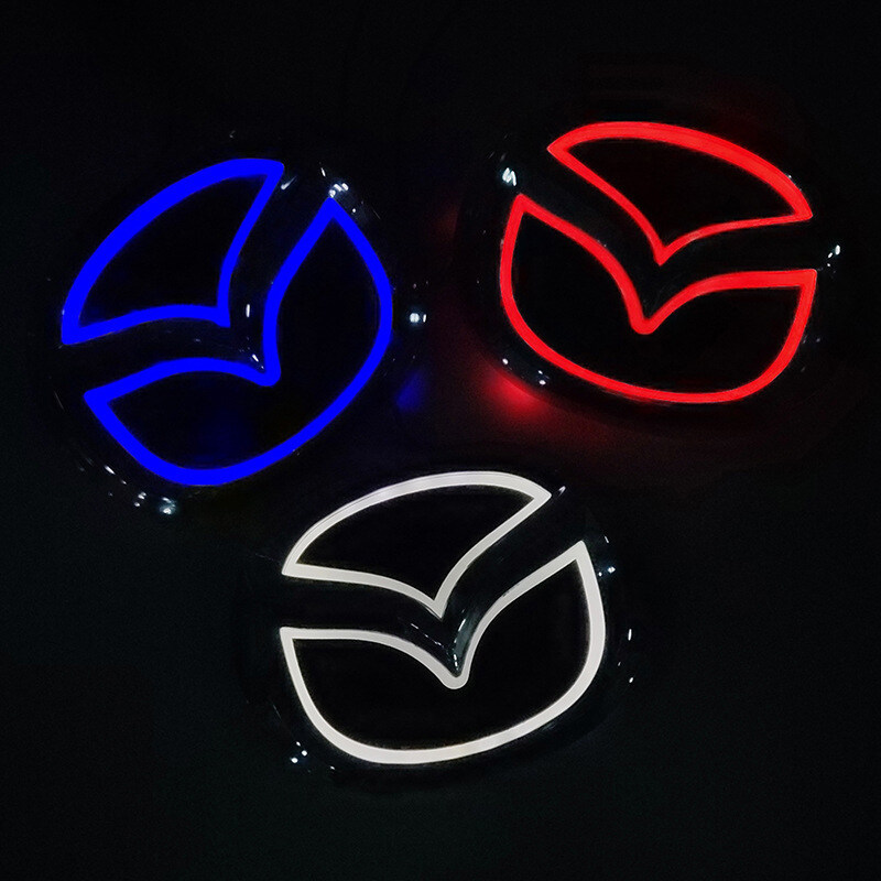 Đèn Xe Hơi Logo MAZDA 5D Huy Hiệu LED Tự Làm Logo Phụ Kiện Sửa Đổi Cho Xe