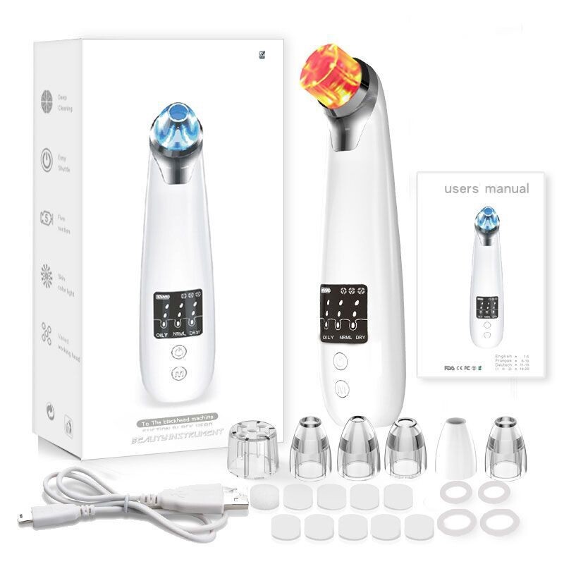 Gambar Beauty Instrument Blackhead Remover Vacuum Pore Cleaner Electric Suction Facial Vacuum Comedo Acne Blackhead Extractor Tool Facial care