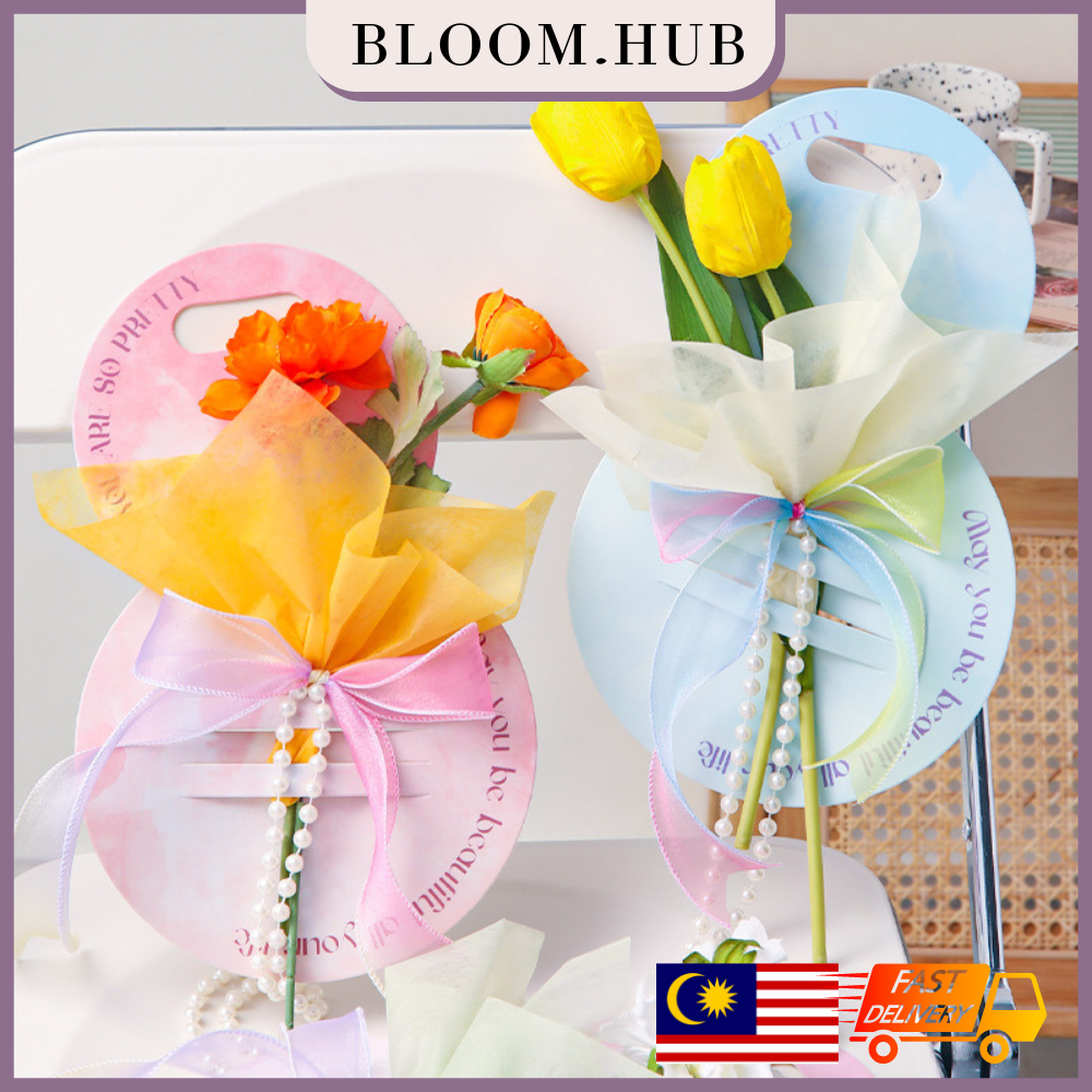SHIOK 50cm x 5yard LV Monogram Pattern Organza Wrapper Pembalut For Flower  Bunga Bouquet Gift Hadiah