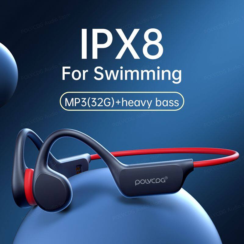 POLVCDG X7 หูฟังการนำกระดูก หูฟังกันน้ำระดับ IPX8 หูฟังบลูทูธ หูฟังกีฬาว่ายน้ำมืออาชีพ เหมาะสำหรับกิจกรรมกลางแจ้ง ราคา 1,299 บาท*ส่งฟรี