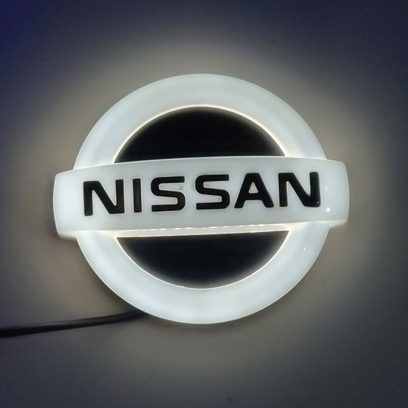 Nissan Logo Car Accessories LED Light Logo Emblems Front Rear Bumper Logo