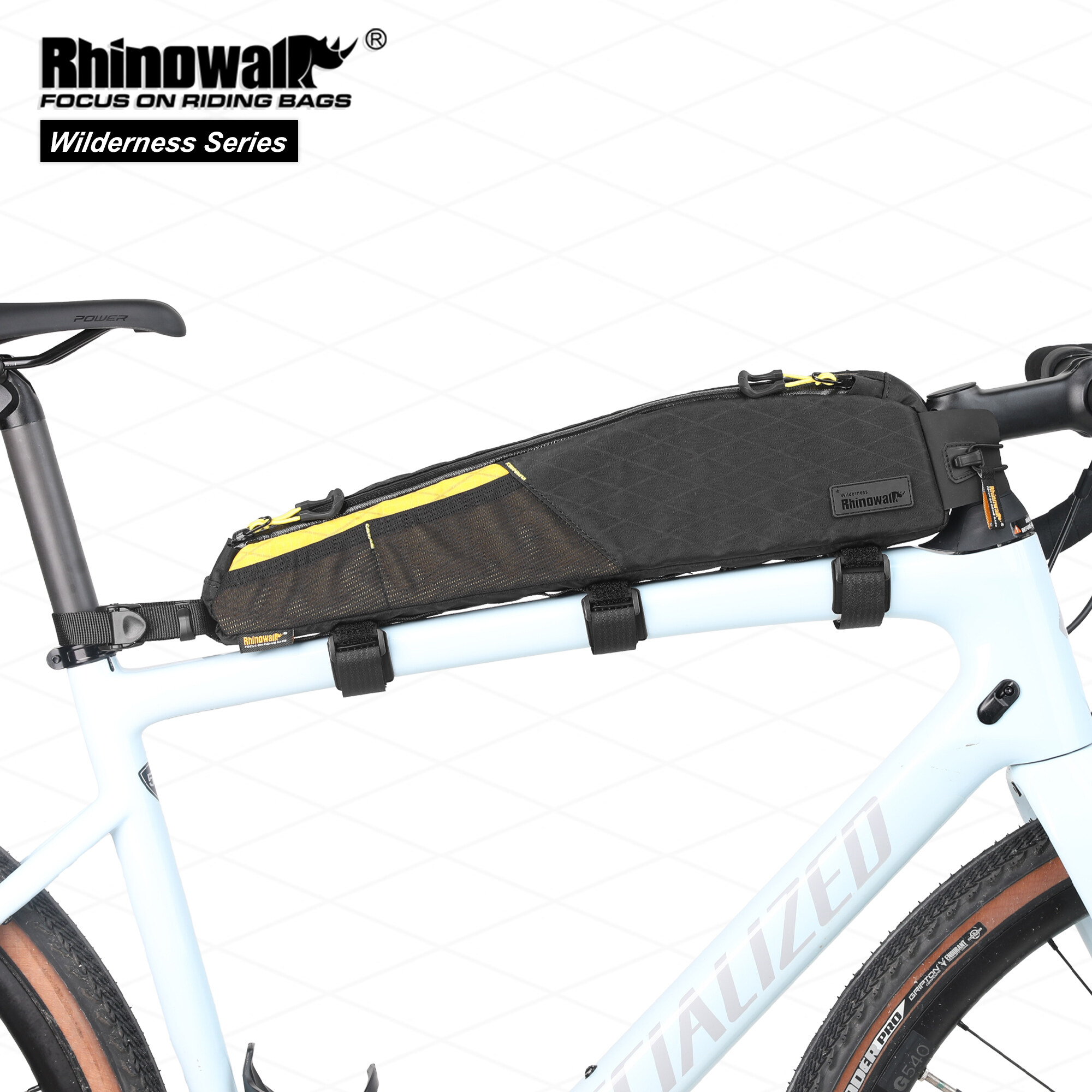 Rhinowalk Bicycle Top Tube Bag Waterproof 2.1L Bike Front Frame Bag with multi-compartments Travel Luggage Storage Bag Bicycle Accessories For MTB Road Gravel Bike