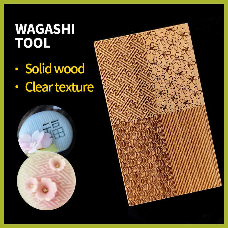 Wagashi dụng cụ dập nổi nghìn tấm bốn hạt wagashi trọn bộ dụng cụ phong cách nhật bản