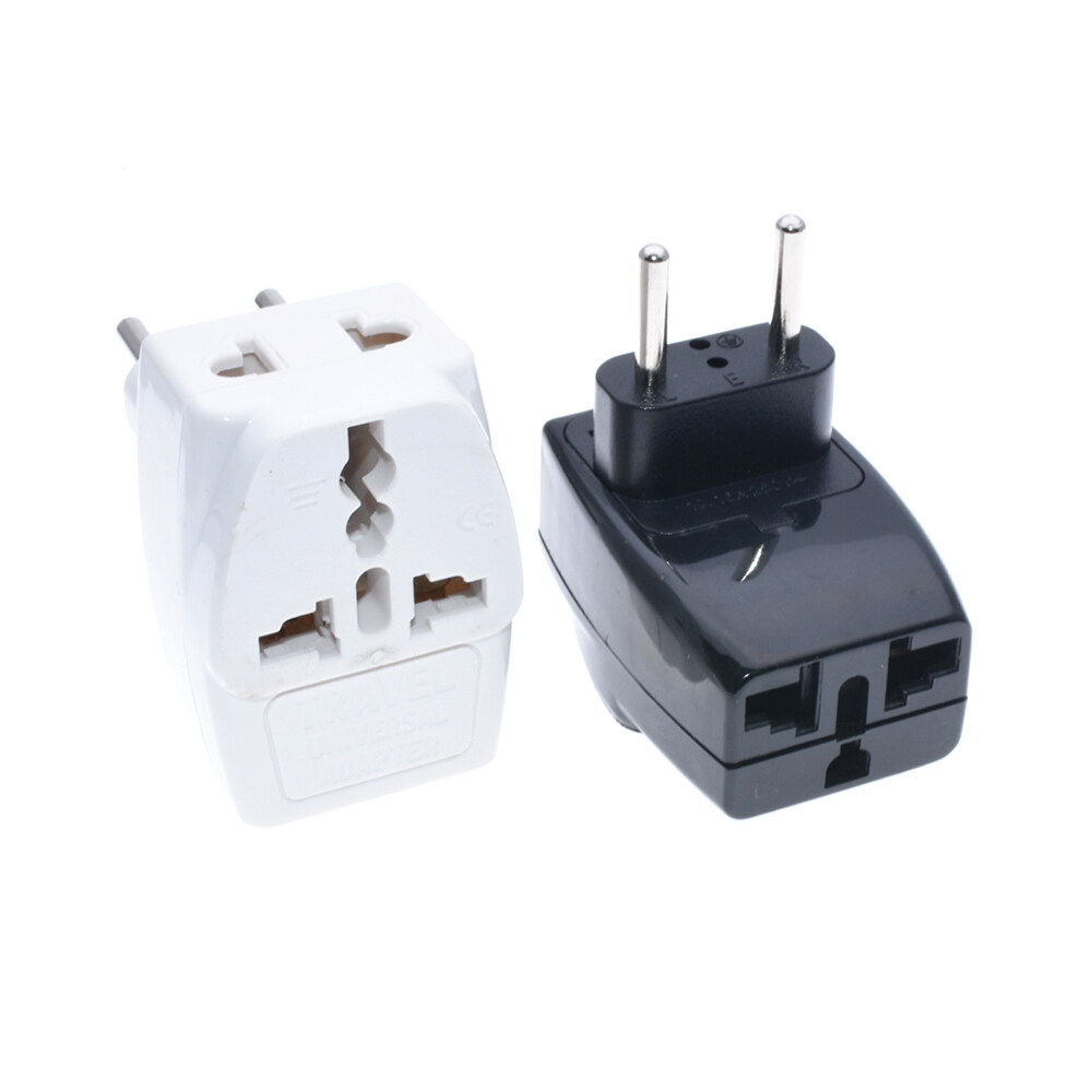 1 cái chuyển đổi Mỹ, Thụy Sĩ, Ý sang EU cee7/16 phích cắm tiêu chuẩn 4.0mm Loại C 1 đến 3 EU sang Anh Mỹ AU Châu Âu Indonesia Việt Nam cắm bộ chuyển đổi nguồn