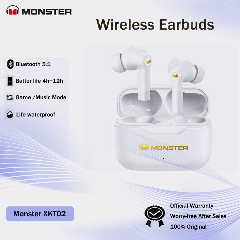 Monster tai nghe nhét tai không dây xkt02 tai nghe bluetooth tai nghe nhét tai chống ồn chống nước âm thanh tinh khiết tai nghe chơi game thời gian chờ 5 giờ