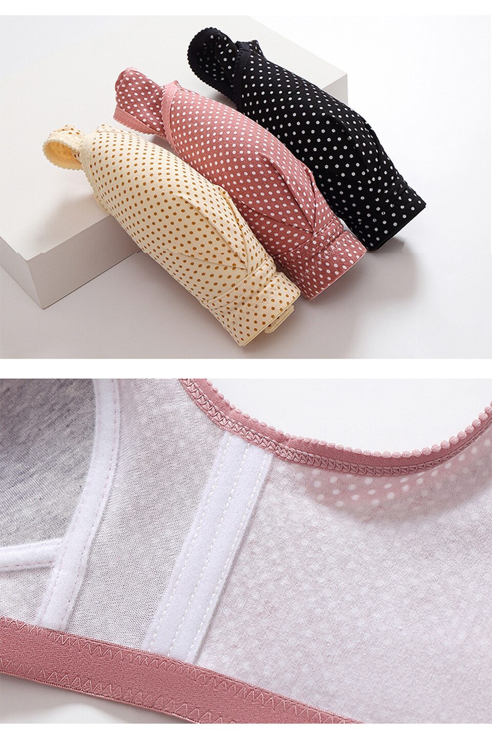 FallSweet Sexy Front Closure Bralette for Women Push UP Bras Soft Wireless Plus Size Vest Brassiere 36-46 B C Cup