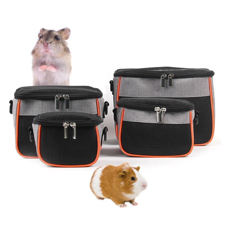 Chim cho tàu sân bay hamster Túi du lịch phía trước lưới thông gió tốt Thiết kế cho sóc HEDGEHOG guinea xách tay động vật nhỏ thoáng khí lồng