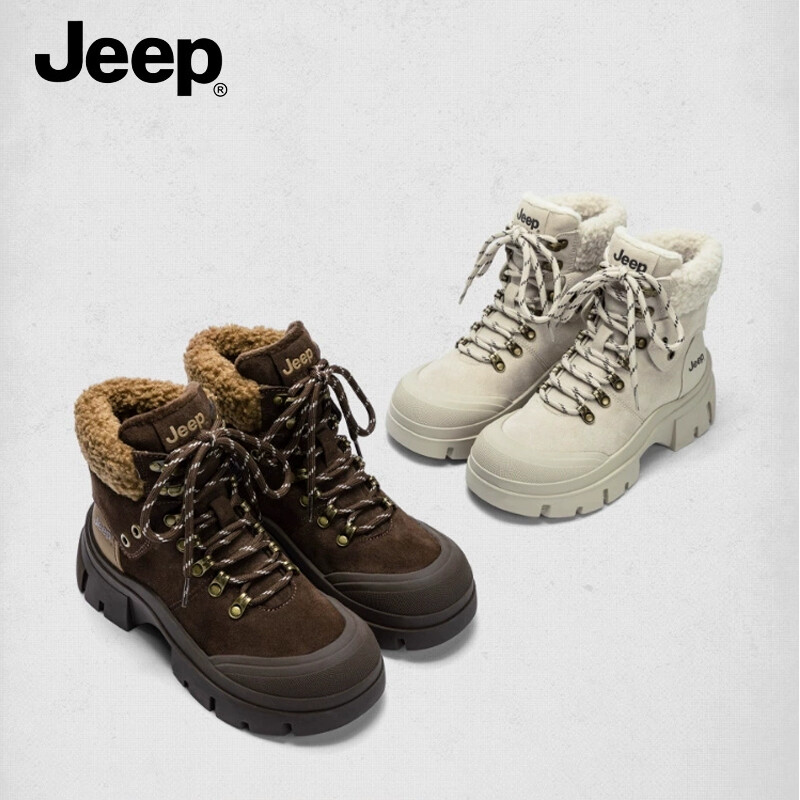 Jeep spirit mary jane Autumn and Winter New Outdoor Hiking Thick Bottom Anti slip Warm and Anti cold with Velvet Women's Snow Boots ราคา 4,478 บาท*ส่งฟรี