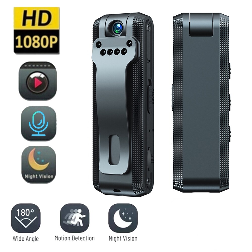  Winstong Tech Body Camera 1080P HD Wearable Portable Camera Audio Video Recording 4K Camcorder Riding Home Office 