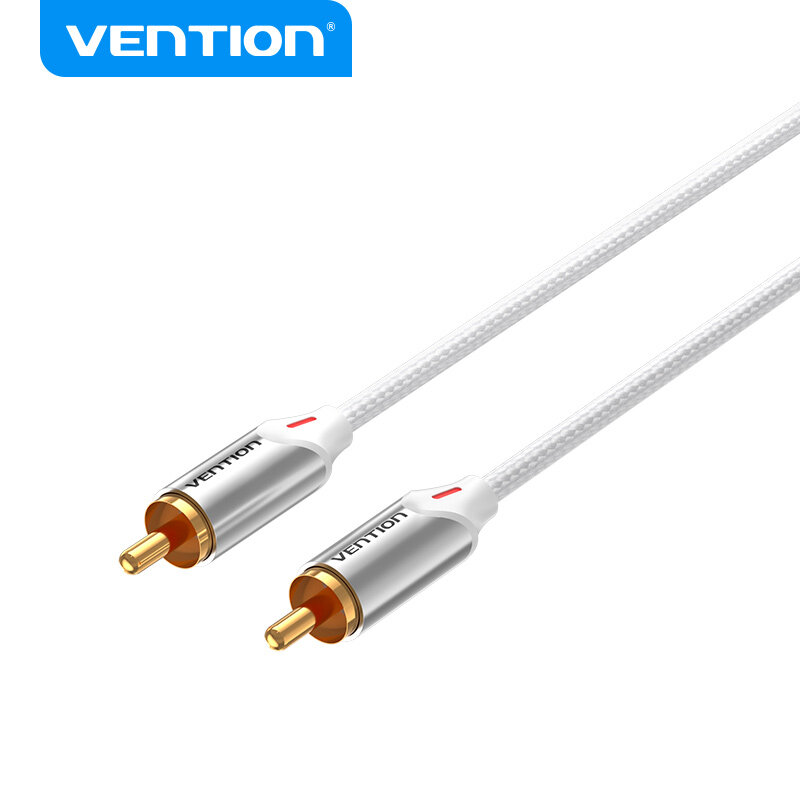 Vention Dây Cáp Âm Thanh RCA 2 Đầu Cọc - Chất Liệu Lõi Đồng Nguyên Chất Vỏ Bọc Cotton Bện Chắc Chắn 