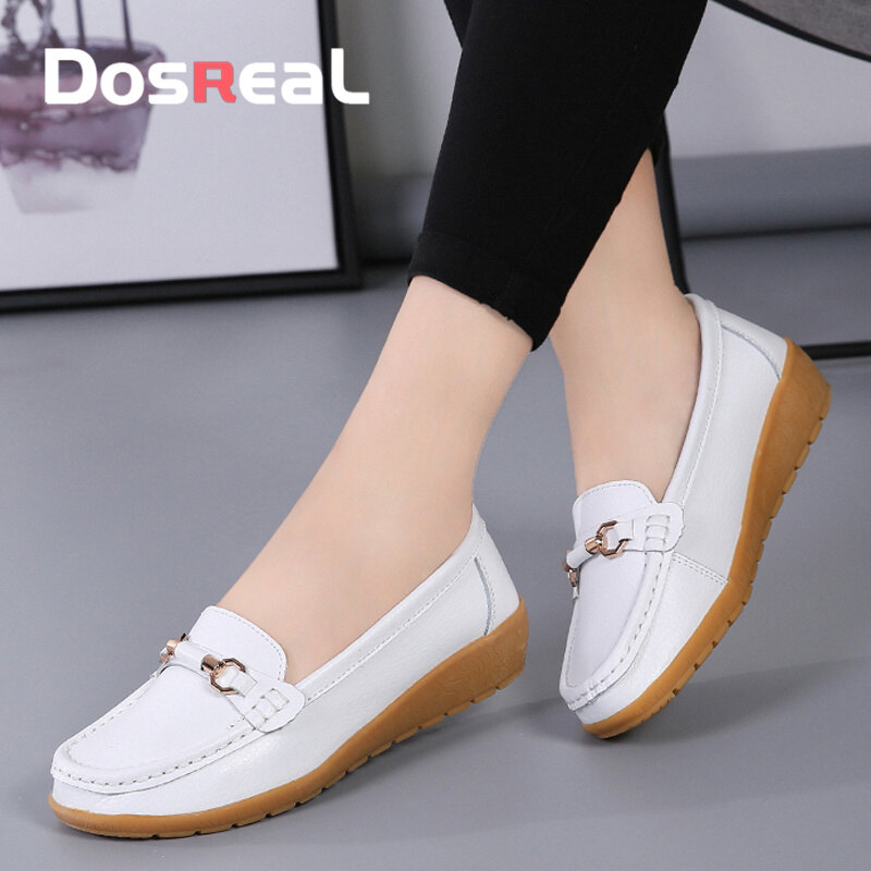 DOSREAL Doll Shoes for Women Korean Version on Sale Flat Shoes Casual Women Leather Shoes Rubber Heighten Platform Loafers Plue Size 35-41 Slip On Women Shoes - ยี่ห้อ DOSREAL ราคา 501 บาท*ส่งฟรี