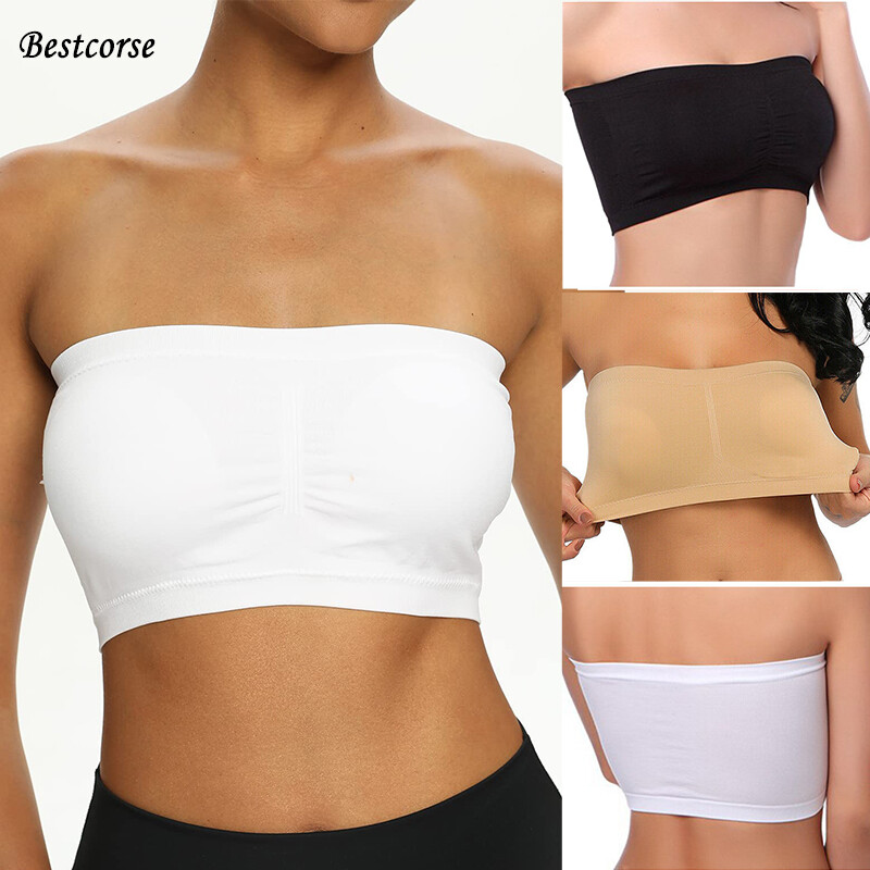  Bestcorse Trắng Áo Ngực Ống Không Dây Mặc Áo Dài Chống Tuột Bigsize Mút Mỏng Cúp Ngang Không Gọng Áo Ngực Quây Quả Ngang Áo Ngực Ko Dây Mặc Áo Trễ Vai Chống Tụt Bra đen 48 46 40 Cup C B A 32 32B 40D 42B 42C 42D 44B 38D 40B 40C 40D 42B 42C 