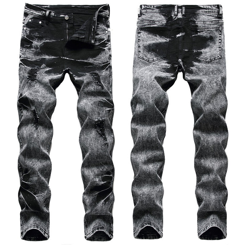 men's stretch ripped jeans