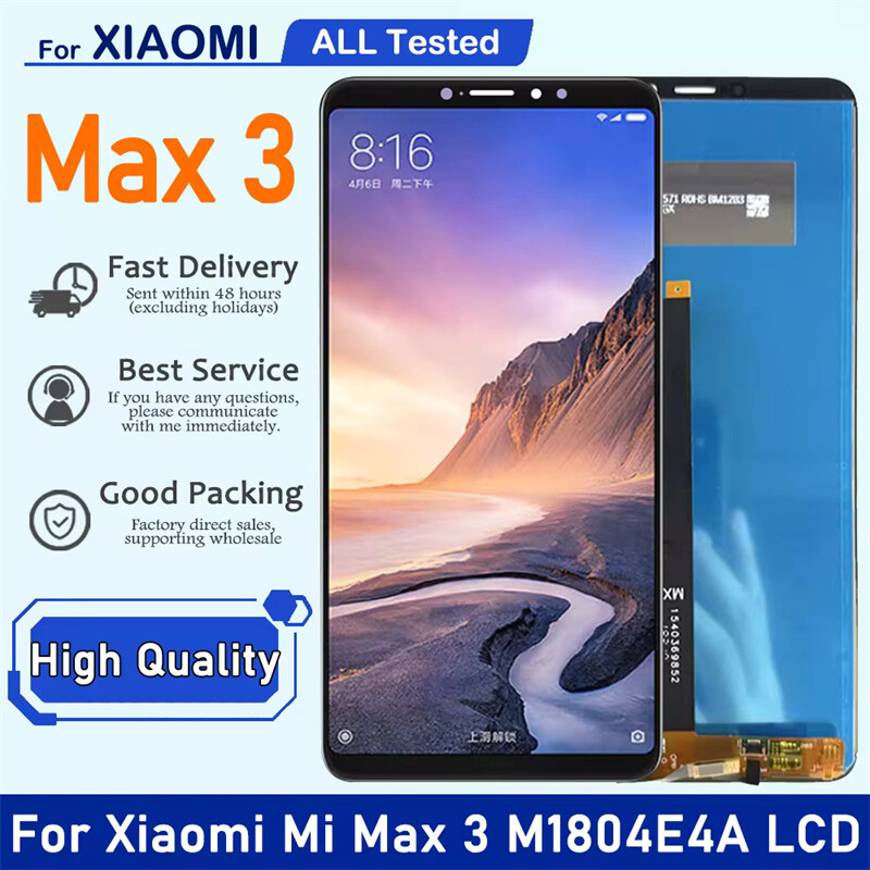 Xd 6.9 "hiển thị cho Xiaomi max3 LCD m1804e4a hiển thị Bộ lắp ráp Bộ số hóa cảm ứng cho Xiaomi Mi Ma