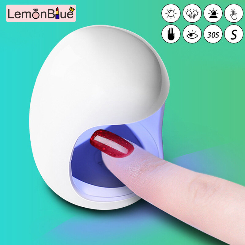 Gambar LemonBlue Portable LED Nail Lamp Mini USB UV Nail Dryer Curing Toenail Gel Curing Lamp Polish Dryer