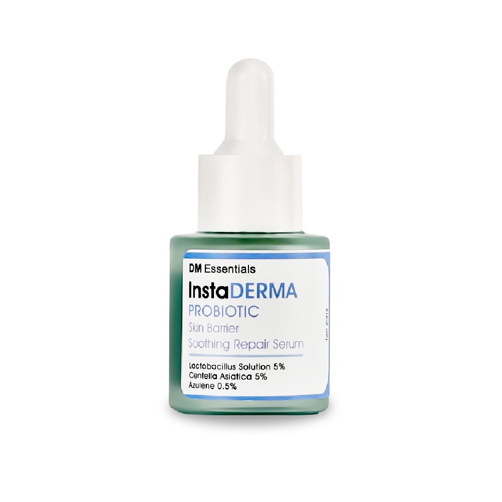 Gambar DM Essentials InstaDERMA Probiotic Skin Barrier Soothing Repair Serum l 5% Centella l Sensitive Skincare | Calming Relief | Blemish Redness Breakout Tiny Bumps | All Skin Types  Sensitive Dry Itchy Oily Combination | Fragrance Free Water Based