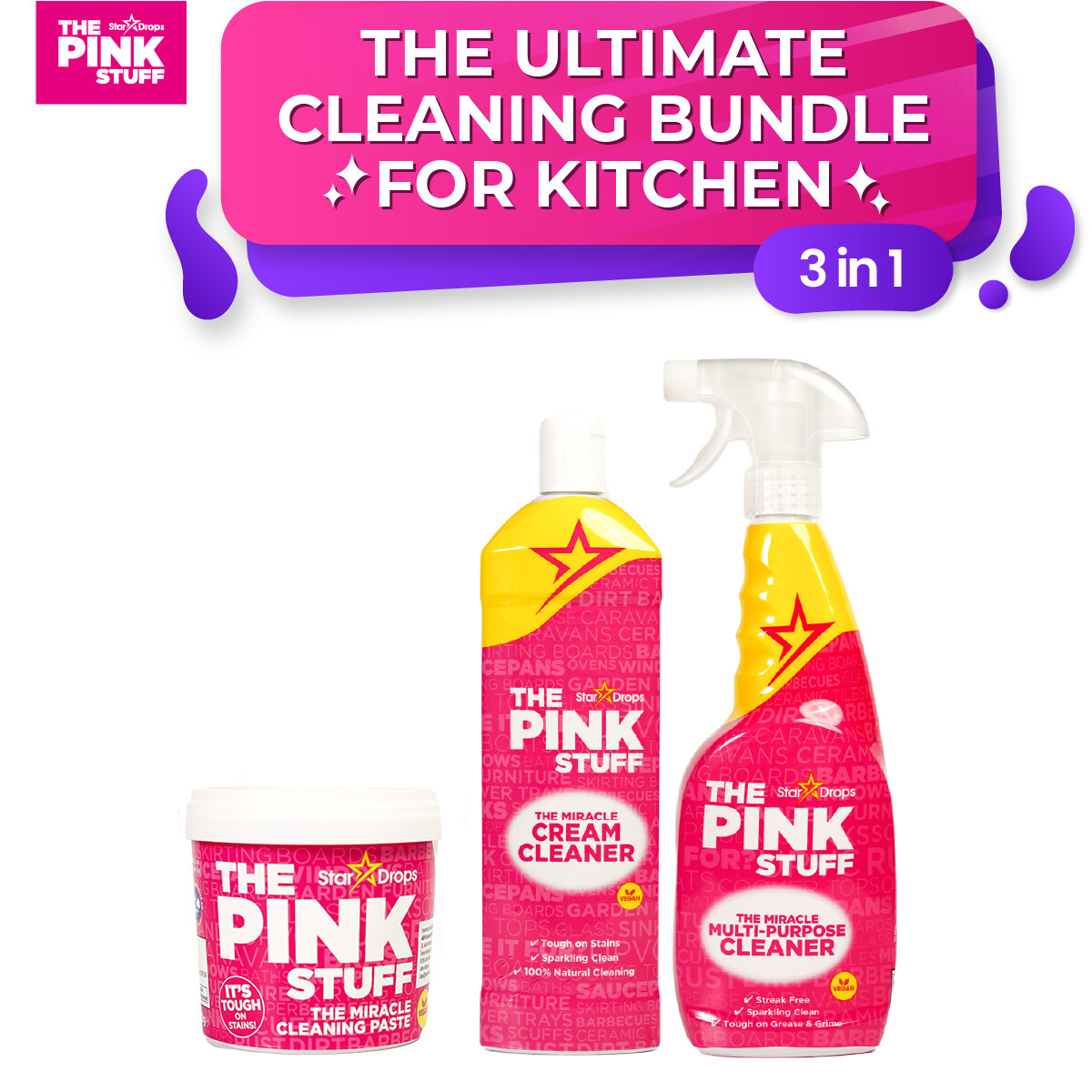 The Pink Stuff The Miracle Laundry Oxi Stain Remover Spray, 41 OFF