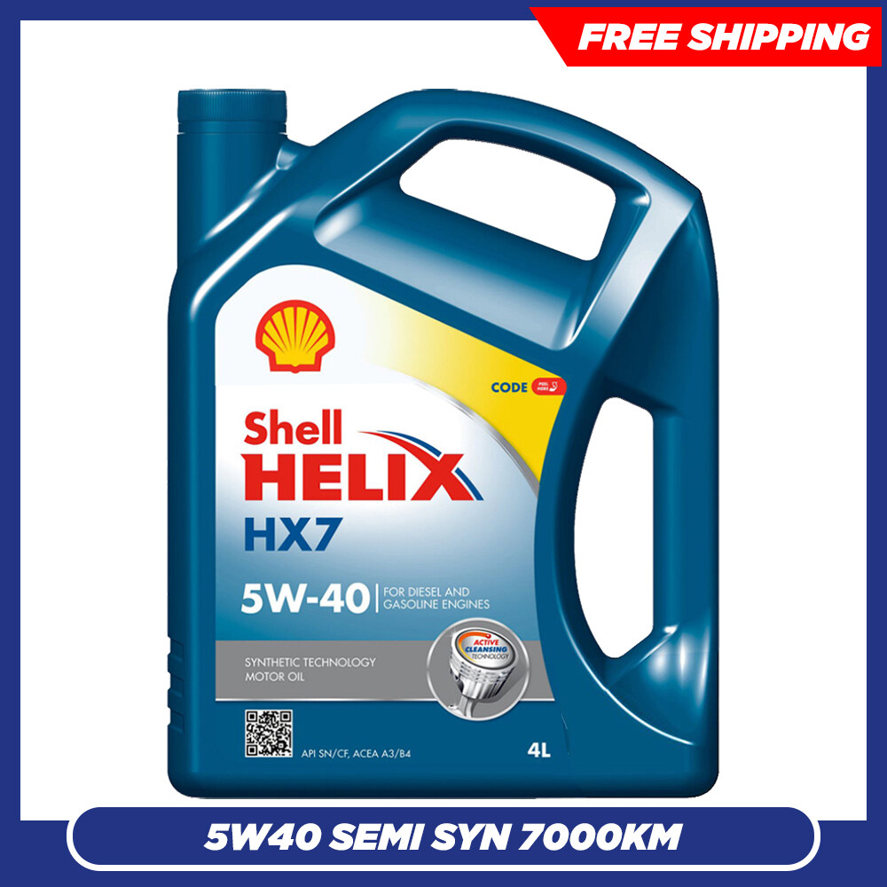 Original Shell Helix HX7 5W40 SN/CF Semi Synthetic Engine Oil 4L 5W-40