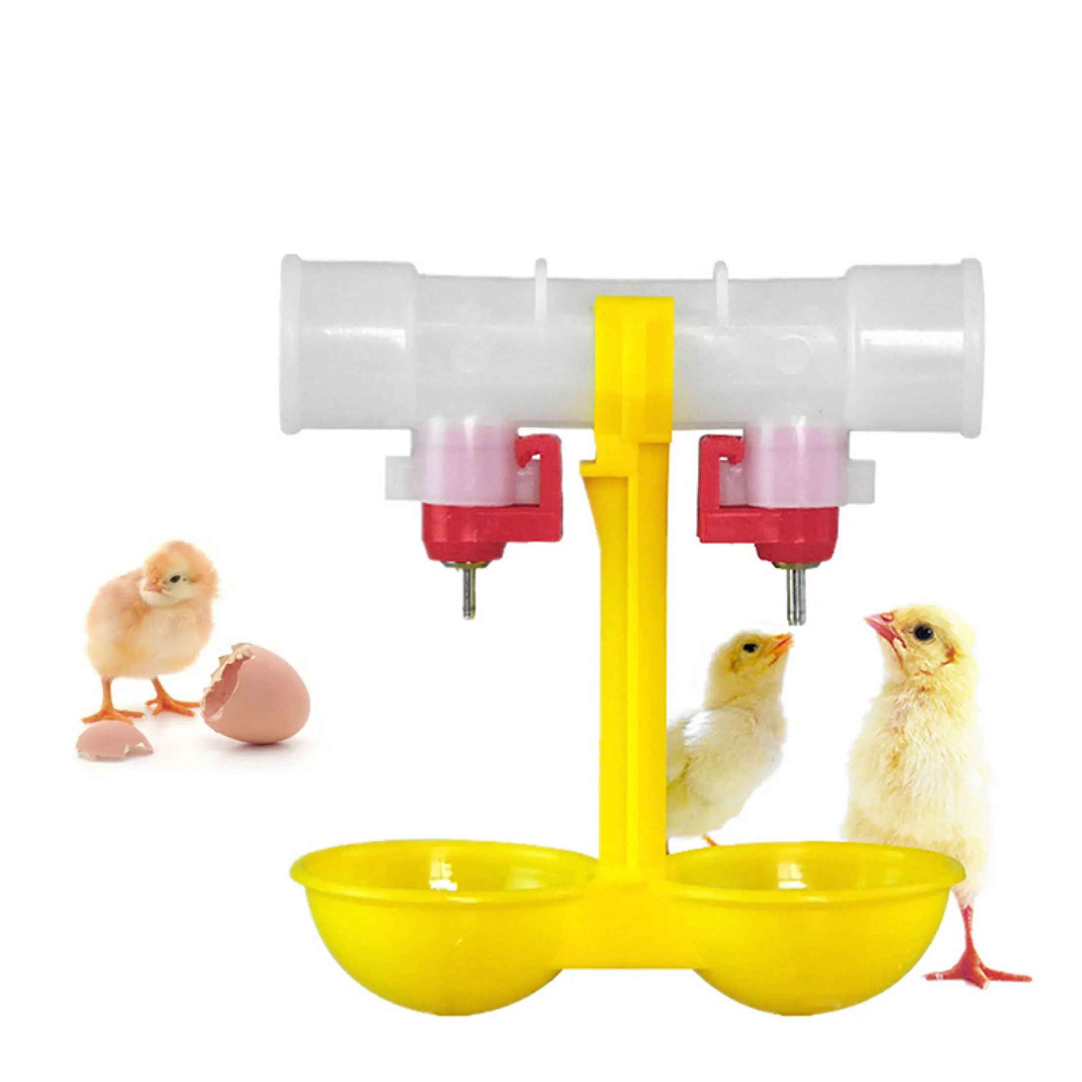 YOUTHINK 10PCS Steel Ball Automatic Nipple Drinking Fountain Ball Valve Type Poultry Dinkers Chicken Water Nipple Drinker Feeders 
