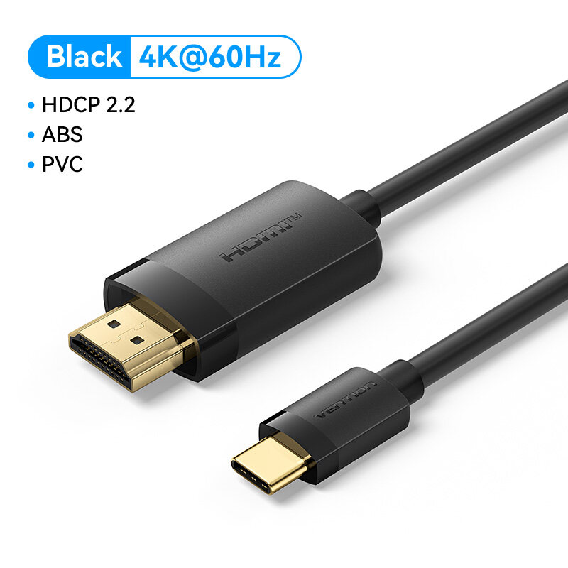Vention Cáp HDMI USB C Loại C Sang HDMI Cho MacBook Samsung Galaxy S10/S9 Huawei Mate 20 P20 Pro Thu