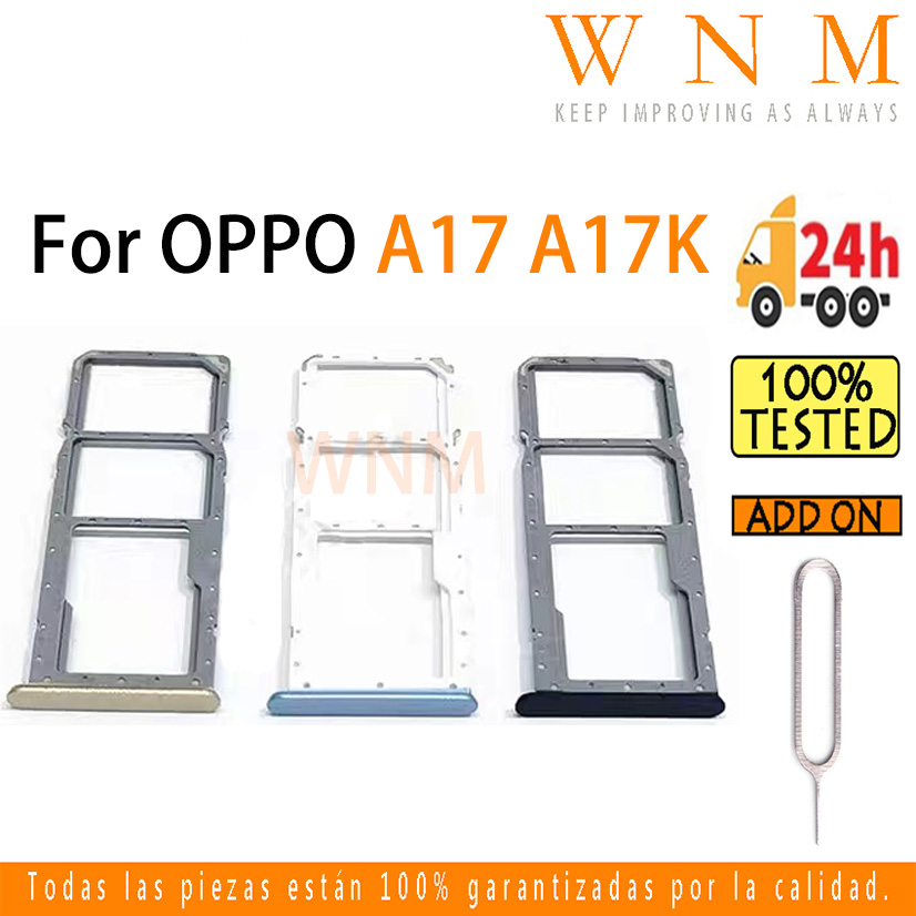 Cho Oppo A17 a17k khay thẻ Sim khe cắm thẻ Sim đế giữ linh kiện sửa chữa
