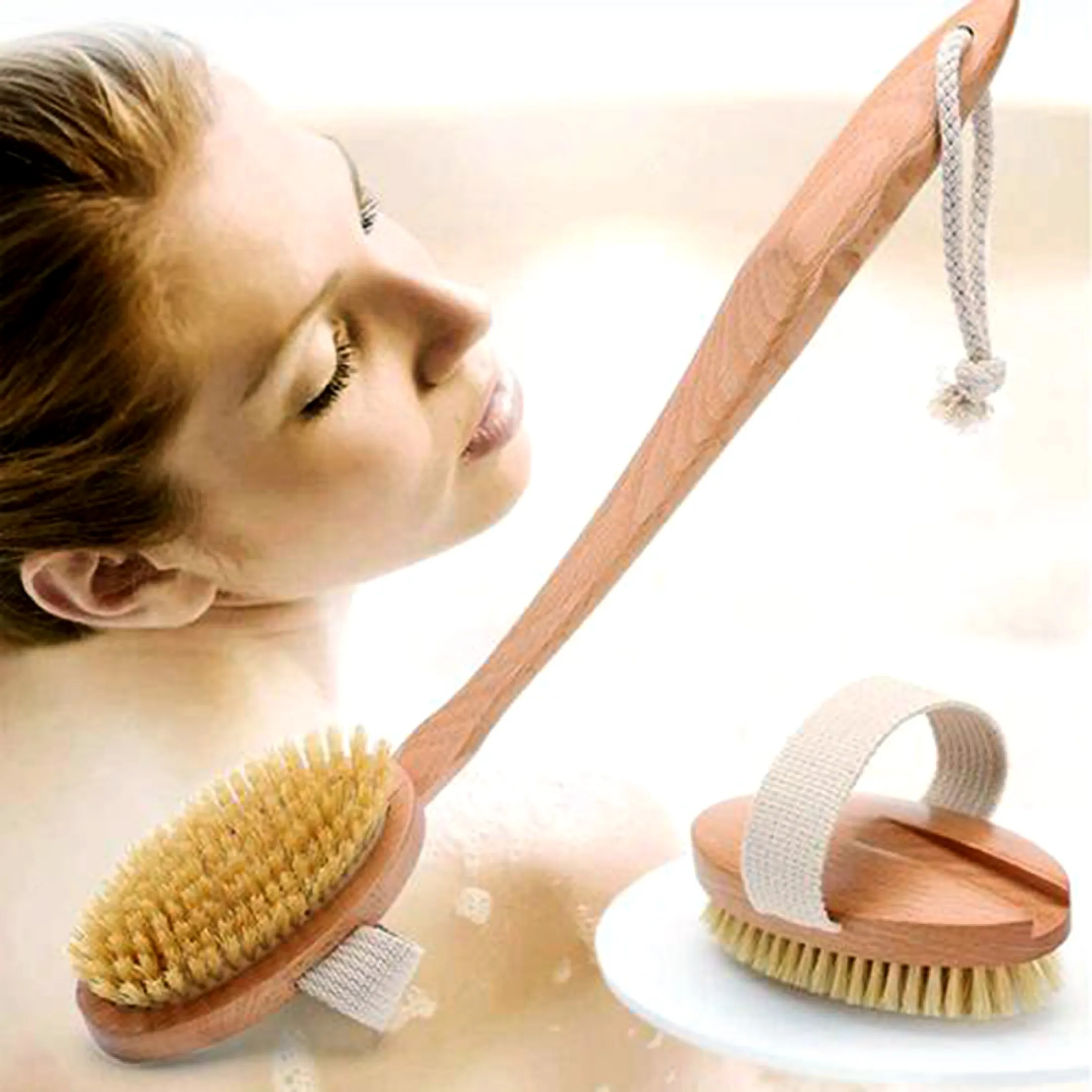 natural bristle body brush