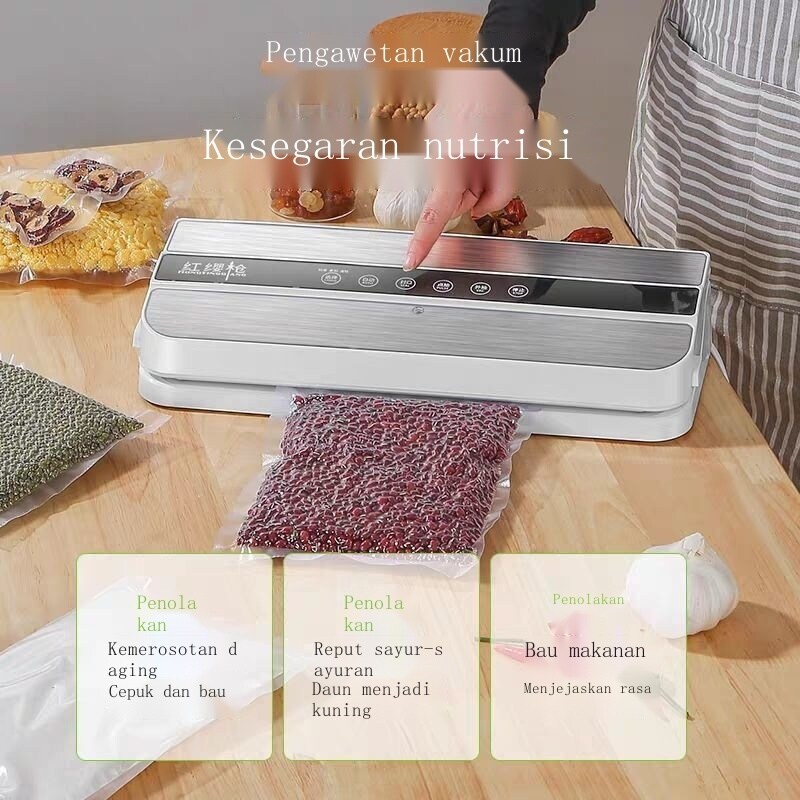 Gambar 9ZhouGZ Small home snacks encapsulation machine vacuum automatic vacuum packaging machine vacuum sealing machine food preserving machine