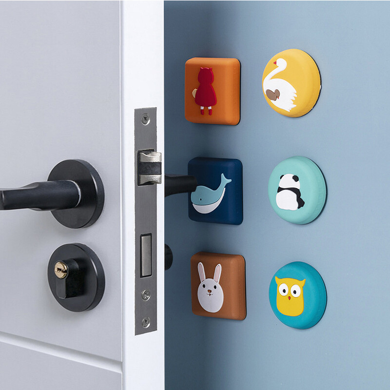4 cái tự dính đồ nội thất Sụp Đổ Pad tường tròn dày chống sốc Mat Door Stick golf mô hình cao su Bumper handle knob khóa bảo vệ pad chống va chạm silencer Buffer Guard