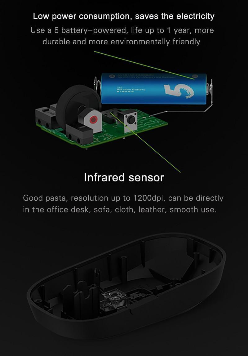 Original Xiaomi Mi Wireless Mouse Portable Mice Remote Wireless Optical Bluetooth 4.0 RF 2.4GHz Dual Mode Mini Mouse For Windows (3)