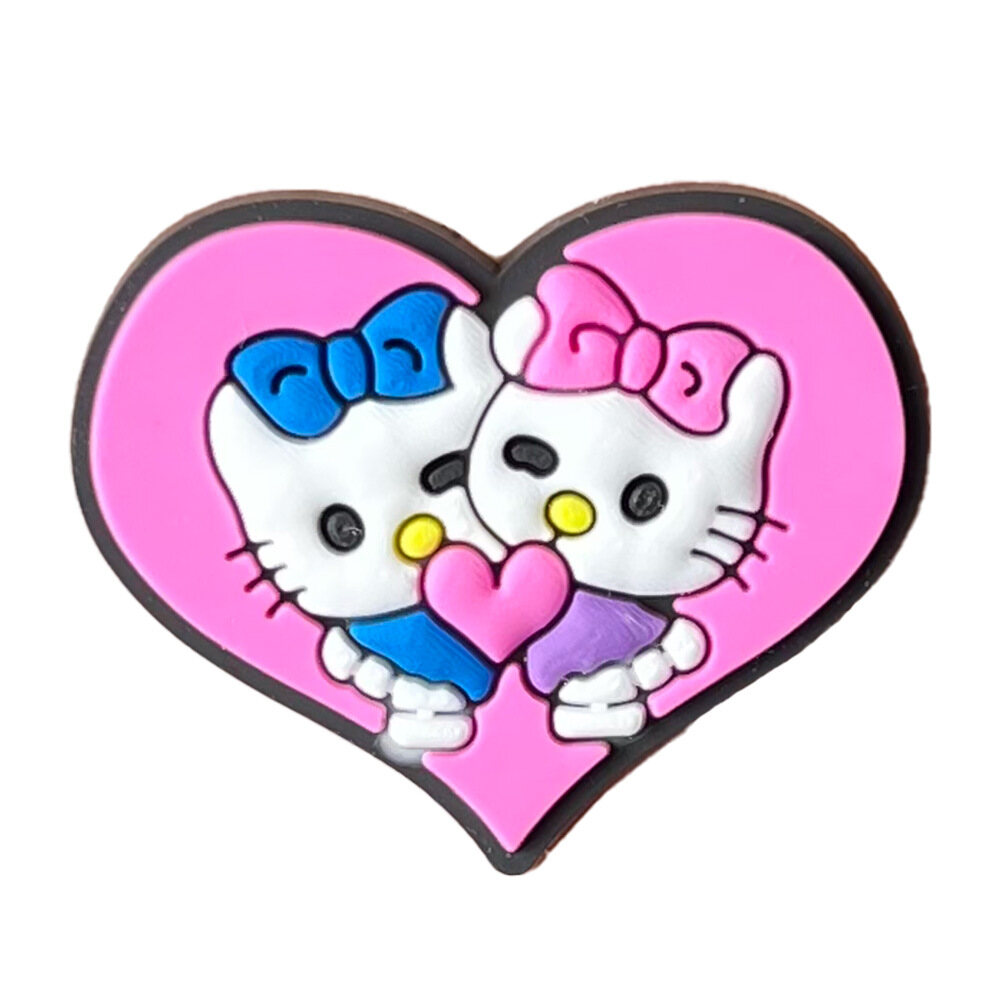 New 1PCS Cute Pink Cat DIY Hellokitty Shoe Charms PVC Decorate Sandals Buckle Accessories Pins For Girls Women Kids Birthday Lovely Gifts - 5