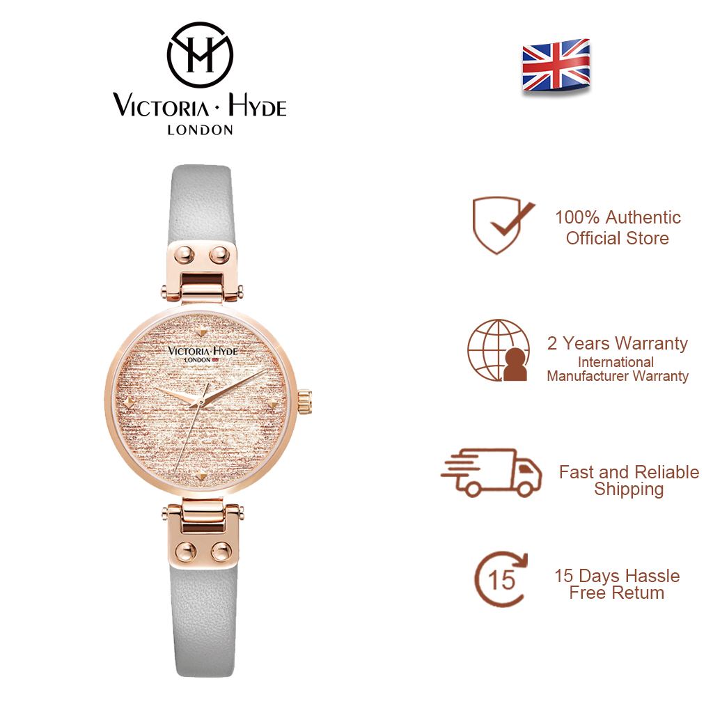 2 Years Warranty VICTORIA HYDE London Stainless steel Strap mesh Japan Quartz Movement Circular Genuine Leather Waterproof Women Watches Original ราคา 5,159 บาท*ส่งฟรี