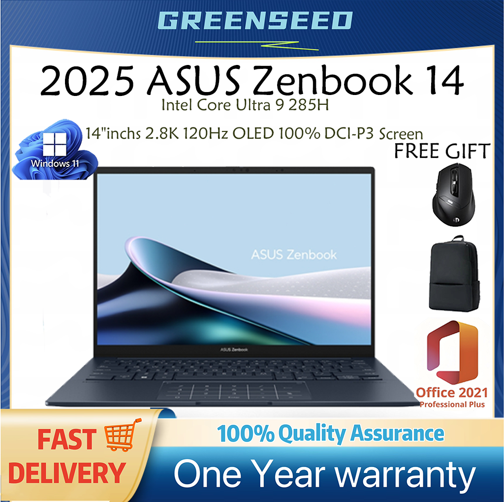 【ASUS Local Warranty】ASUS Zenbook 14 2025 Laptop |UX3405CA| Intel Core Ultra 9 285H AMD AI 7 H 350 | 14"inchs 2.8K 120Hz OLED 100% DCI-P3 Screen | ASUS Laptop