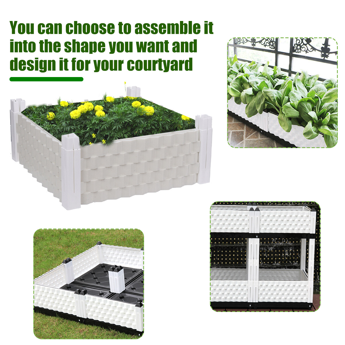 Rustic Style Set Of Raised Garden Bed Bins Vegetable Garden Balcony Rooftop Vegetable Planting Box Gardening Lazada Ph